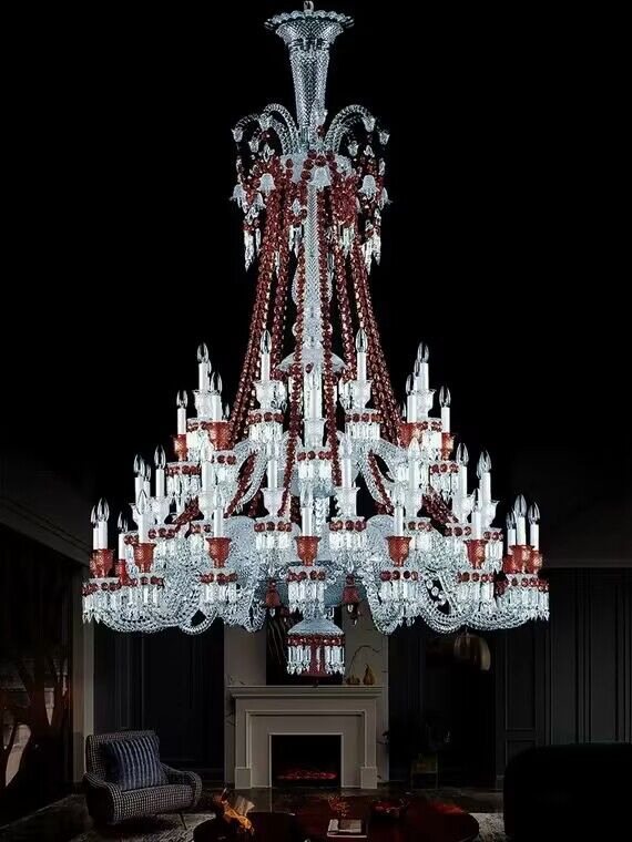 European-style Luxury Colorful Candle Crystal Oversized Chandelier Art Branch Designer Foyer/Staircase Light Fixture-MEET LIGHTING