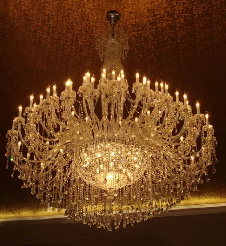 Extra Large Classic Traditional Crystal Chandelier 60/72/90 Lights for Hotel, Showroom, Foyer,Wedding Hall,Coffee Shop-MEET LIGHTING