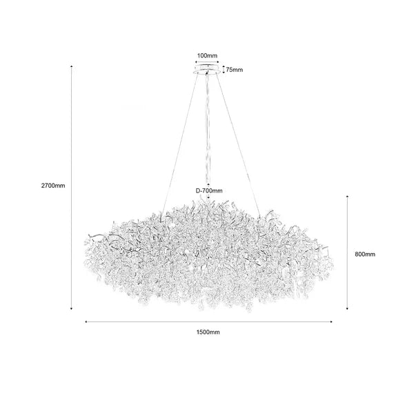 New Modern Light Luxury Branch Crystal Chandelier for Dining /Living Room-MEET LIGHTING