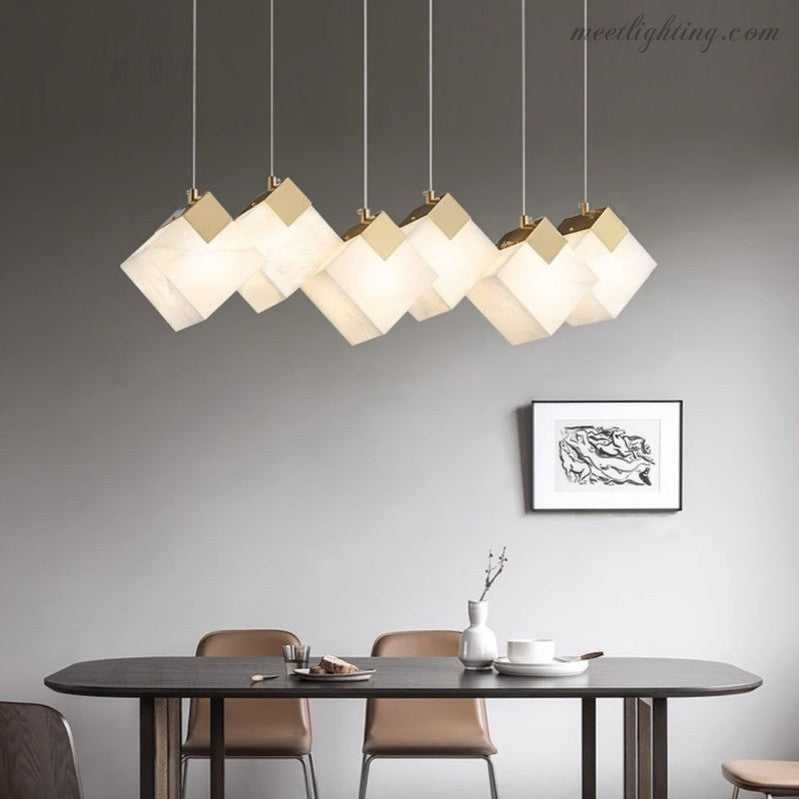 Real Alabaster Pendant Lights For Dining Room-Meet Lighting