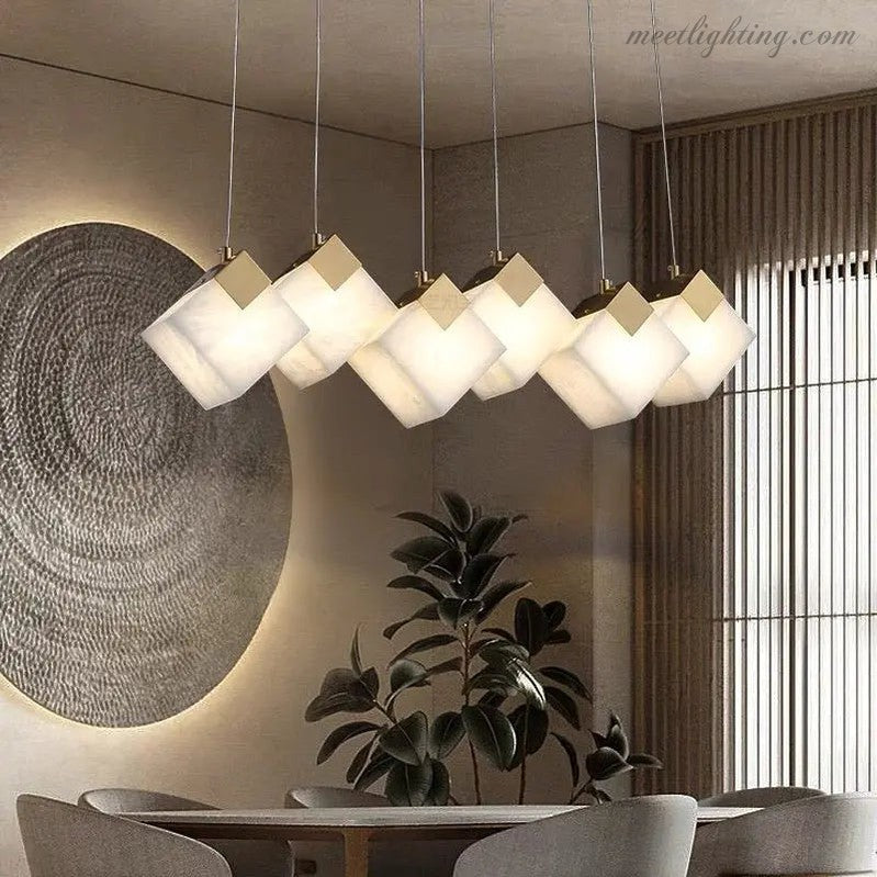 Real Alabaster Pendant Lights For Dining Room-Meet Lighting