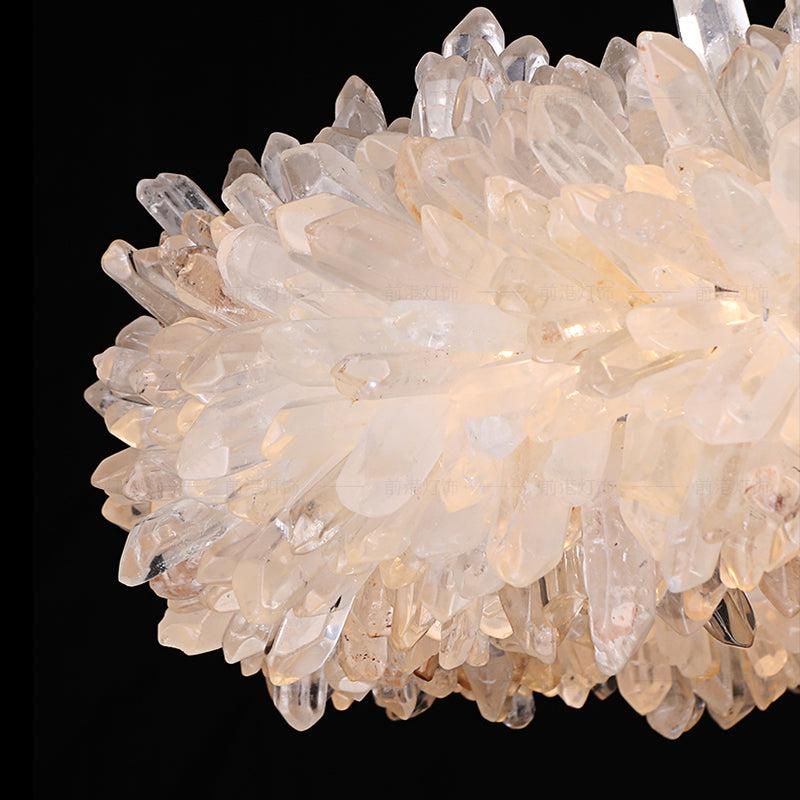Rose Rock Crystal Modern Chandelier Glamorous Pendant Lighting-MEET LIGHTING