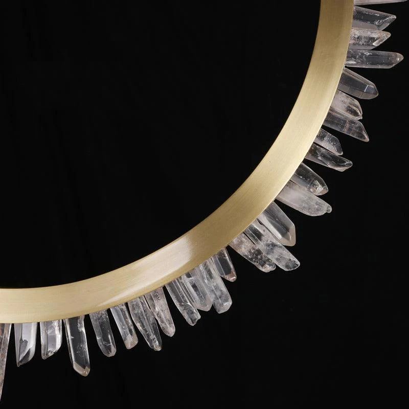 Rose Rock Crystal Ring Chandelier Contemporary Chandelie Staircase-MEET LIGHTING