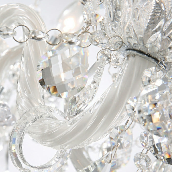 Rustic Antique European Candle Crystal Chandelier Popular Farmhouse Ceiling Light Fixture For Living Room-MEET LIGHTING