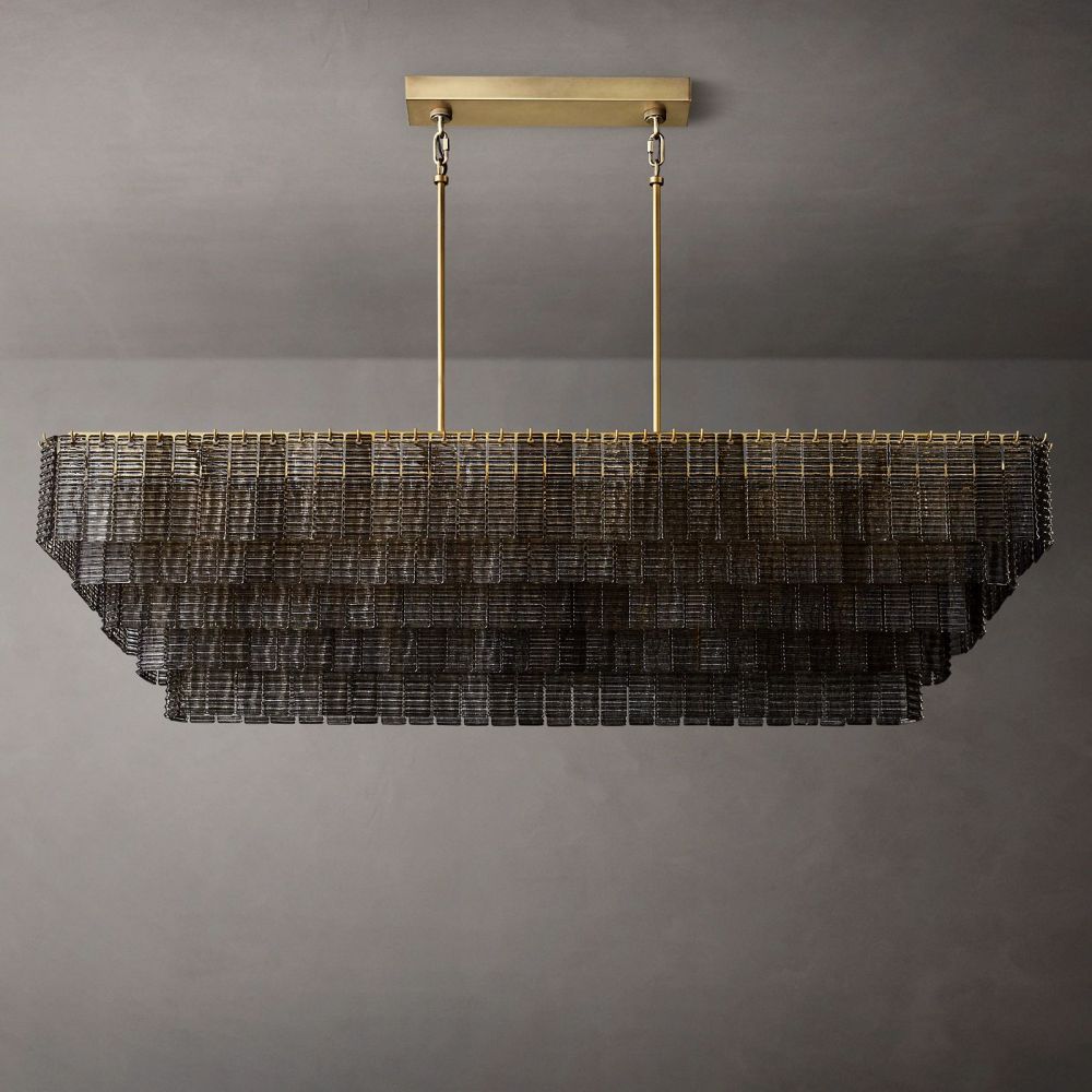 Samurai Rectangle Chandelier-MEET LIGHTING