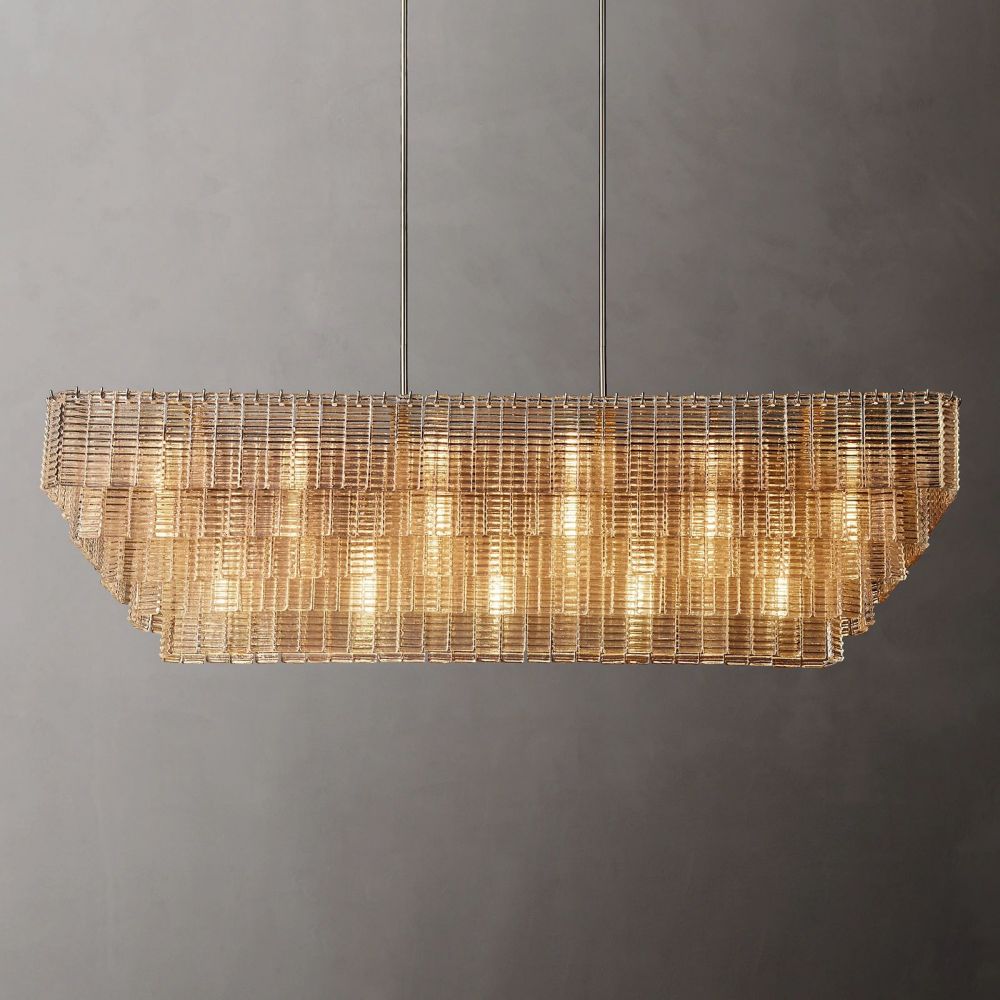 Samurai Rectangle Chandelier-MEET LIGHTING