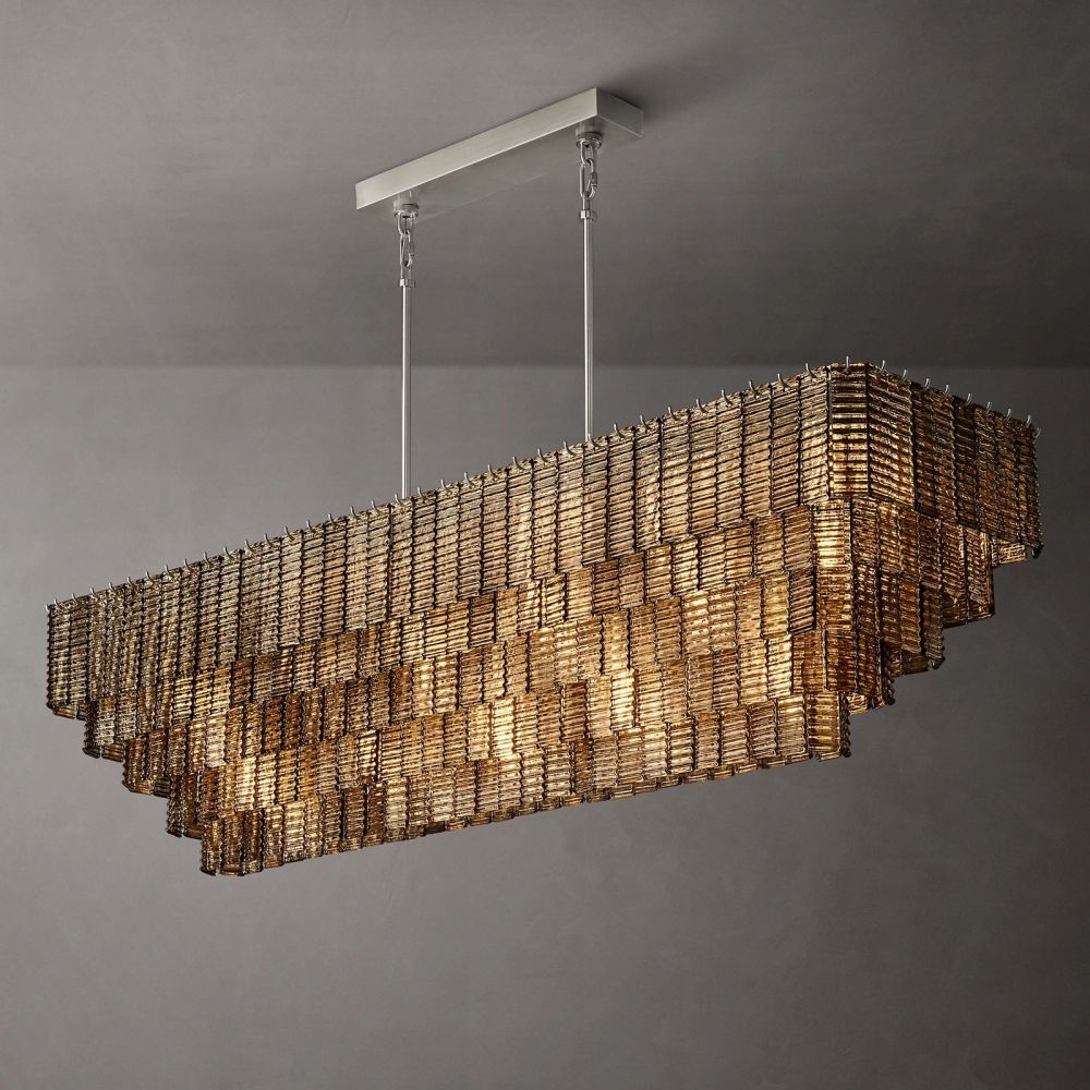 Samurai Rectangle Chandelier-MEET LIGHTING