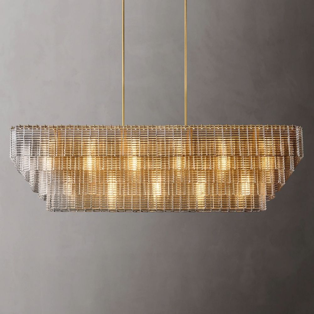 Samurai Rectangle Chandelier-MEET LIGHTING