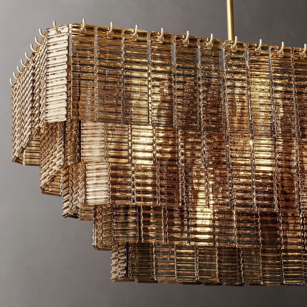 Samurai Rectangle Chandelier-MEET LIGHTING