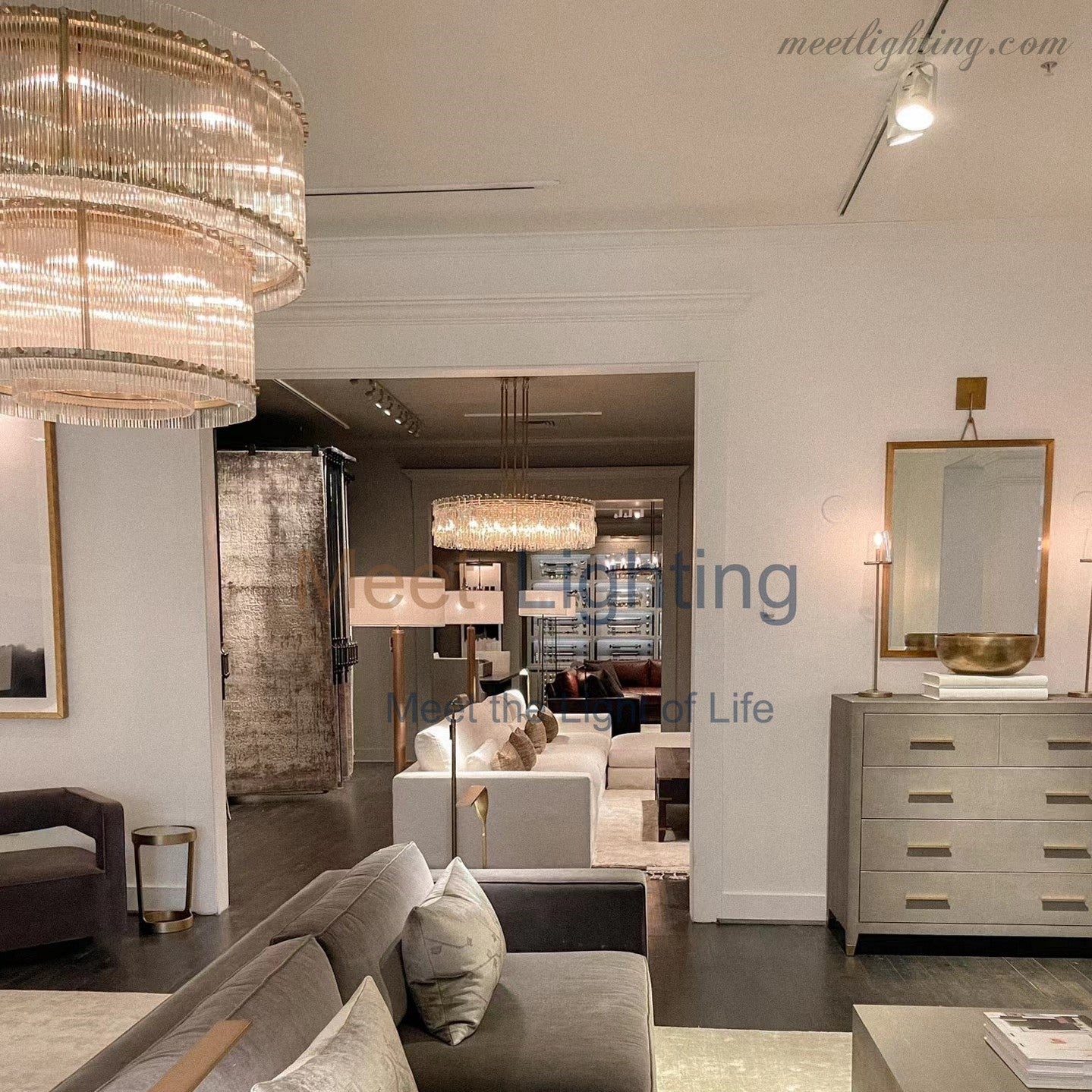 San Marco 2-tier Luxury Round Chandelier 37"-MEET LIGHTING