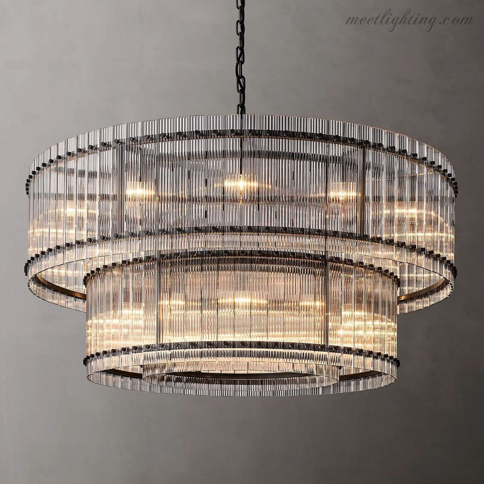 San Marco Round Crystal Chandelier 60" 48" 37" 22"-MEET LIGHTING
