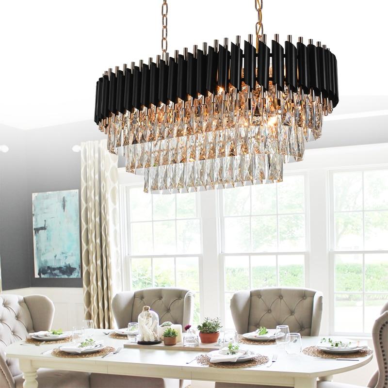 Sheila Oval Crystal Chandelier-MEET LIGHTING