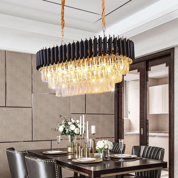 Sheila Oval Crystal Chandelier-MEET LIGHTING