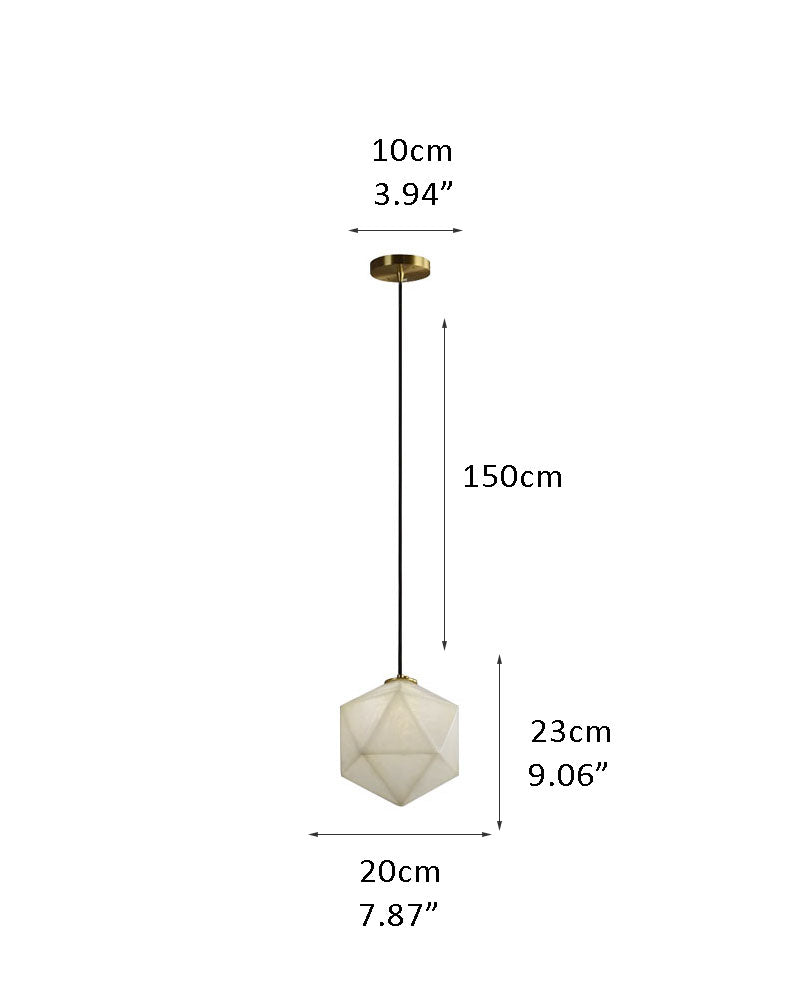 1-light White Alabaster Ceiling Pendant Lamp for dining room, living room, bedroom