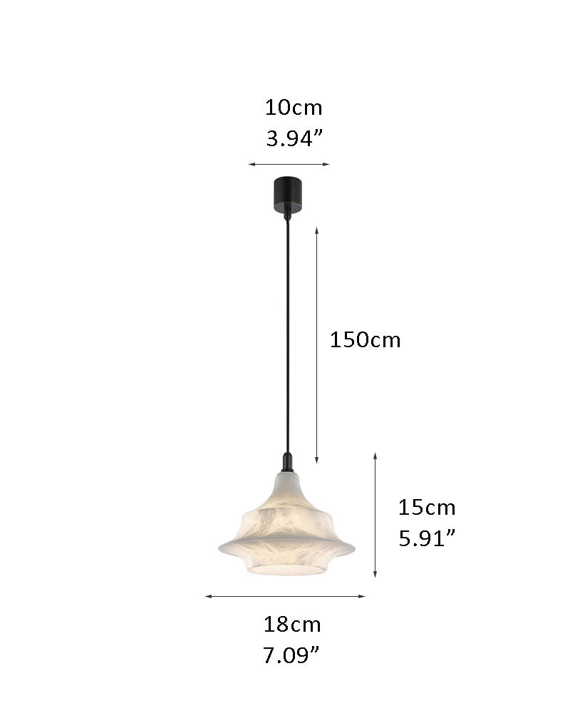 1-light White Alabaster Ceiling Pendant Lamp for dining room, living room, bedroom