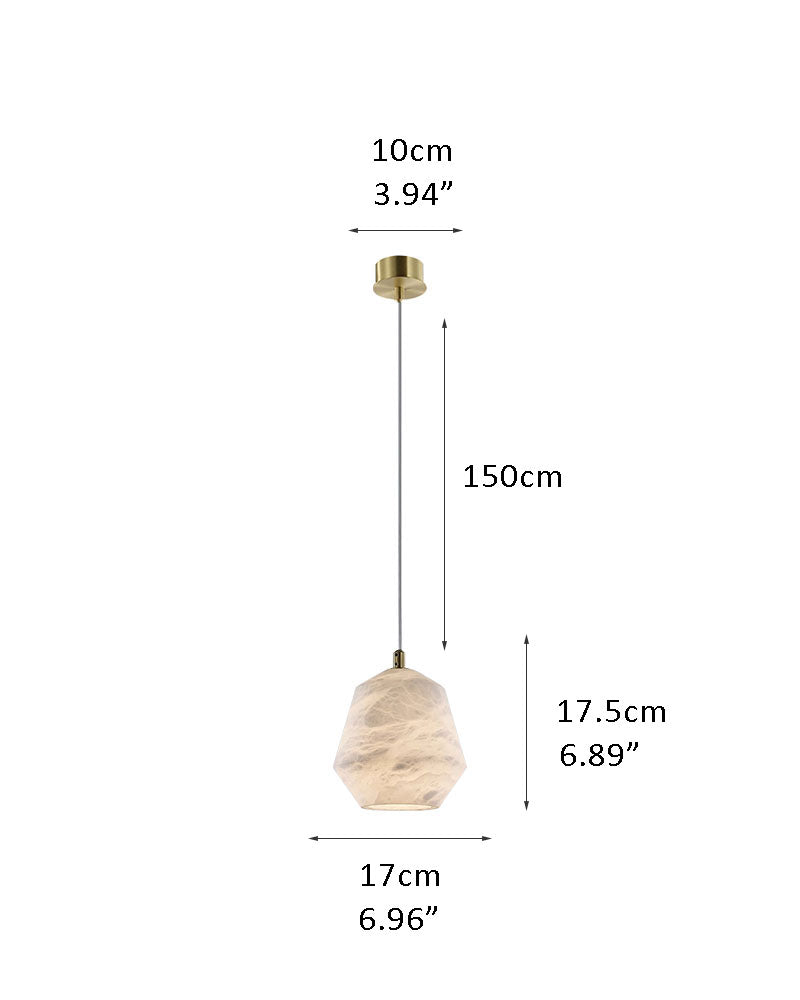 1-light White Alabaster Ceiling Pendant Lamp for dining room, living room, bedroom