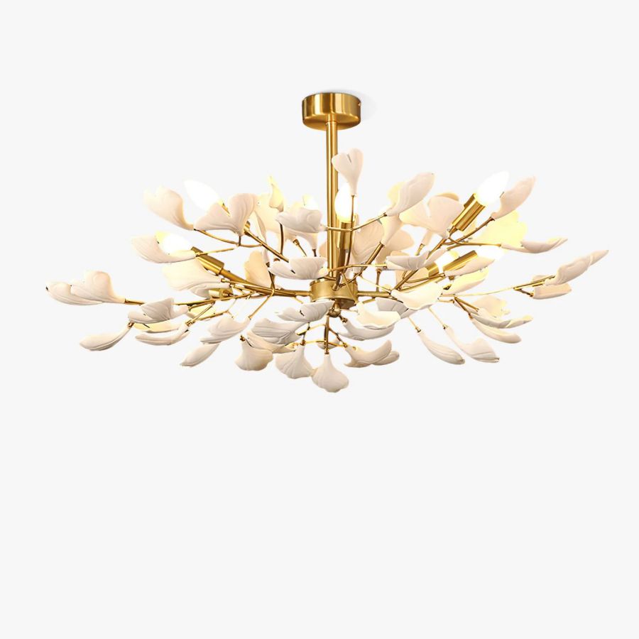 Small Ginkgo Leaf Chandelier-MEET LIGHTING