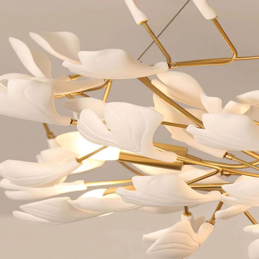Small Ginkgo Leaf Chandelier-MEET LIGHTING