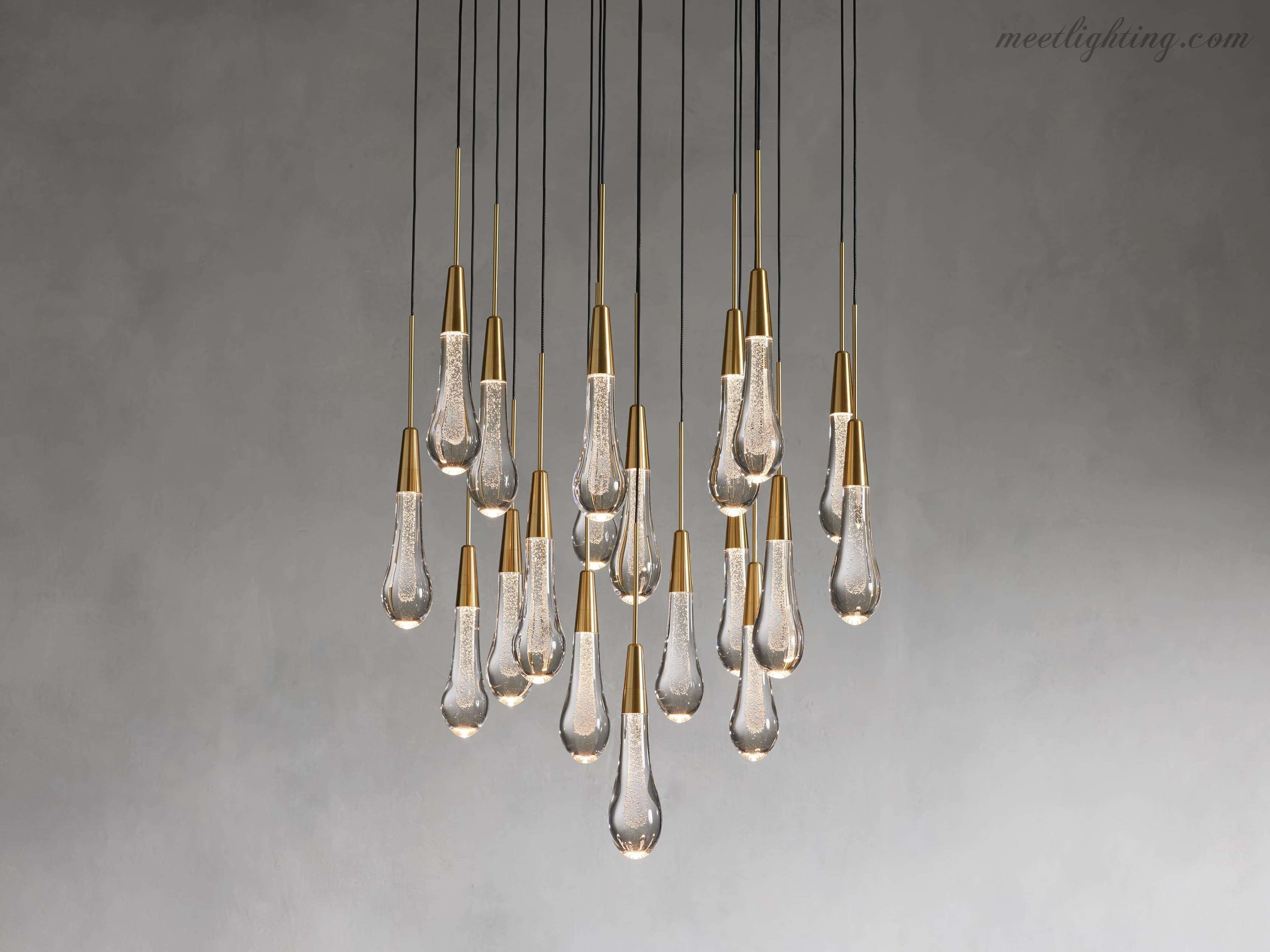 Soltaire Round Crystal Chandelier For Living Room Bathroom-MEET LIGHTING