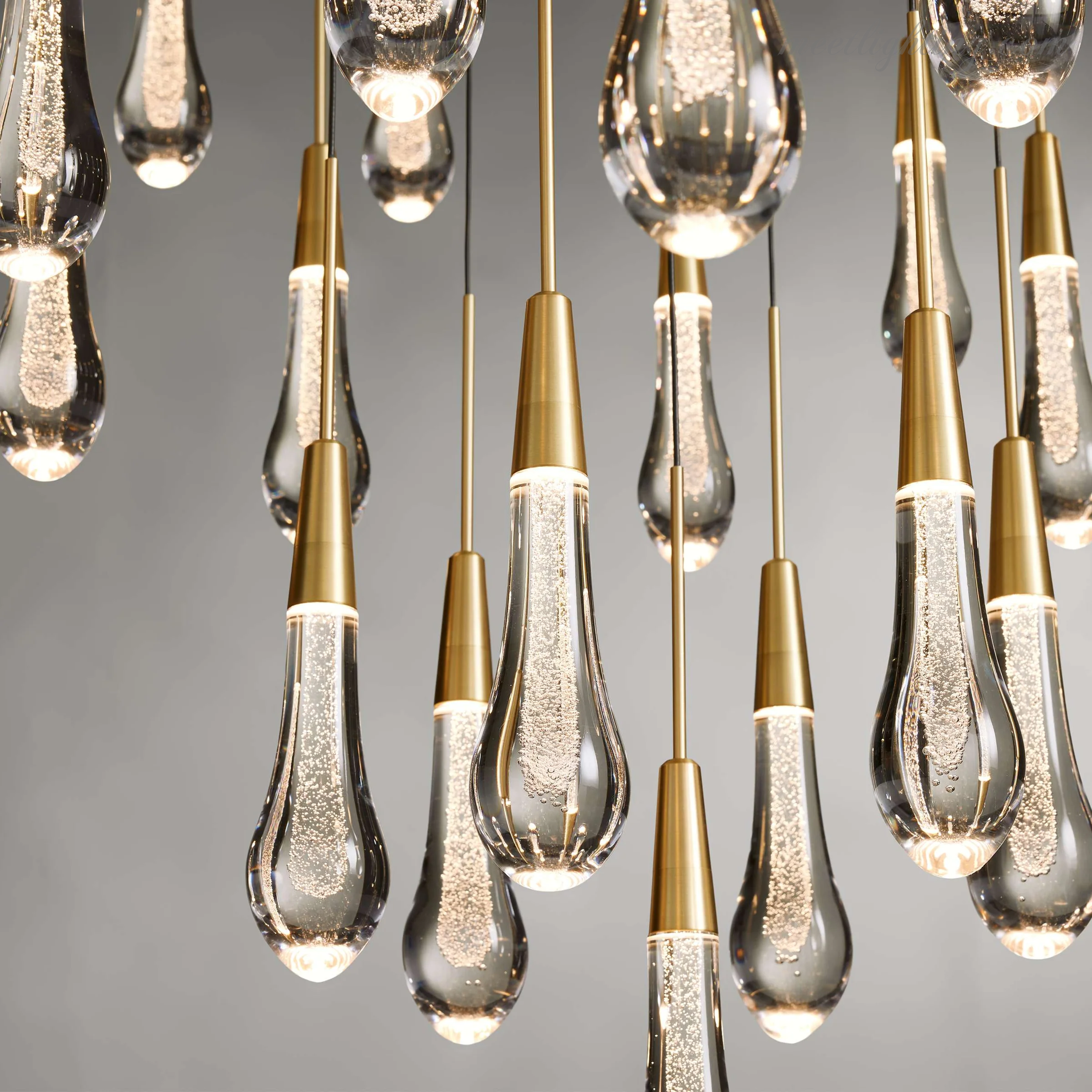 Soltaire Round Crystal Chandelier For Living Room Bathroom-MEET LIGHTING