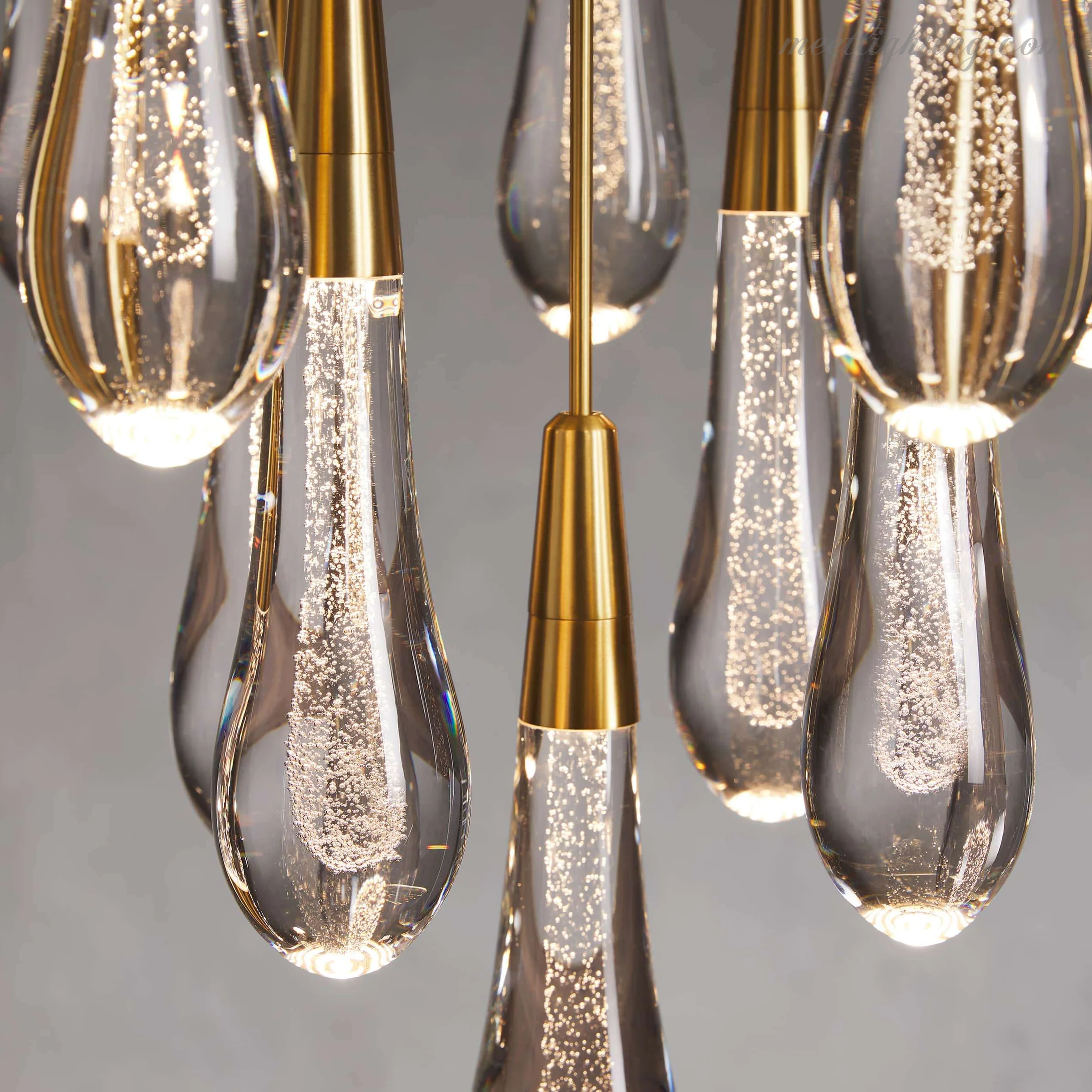 Soltaire Round Crystal Chandelier For Living Room Bathroom-MEET LIGHTING