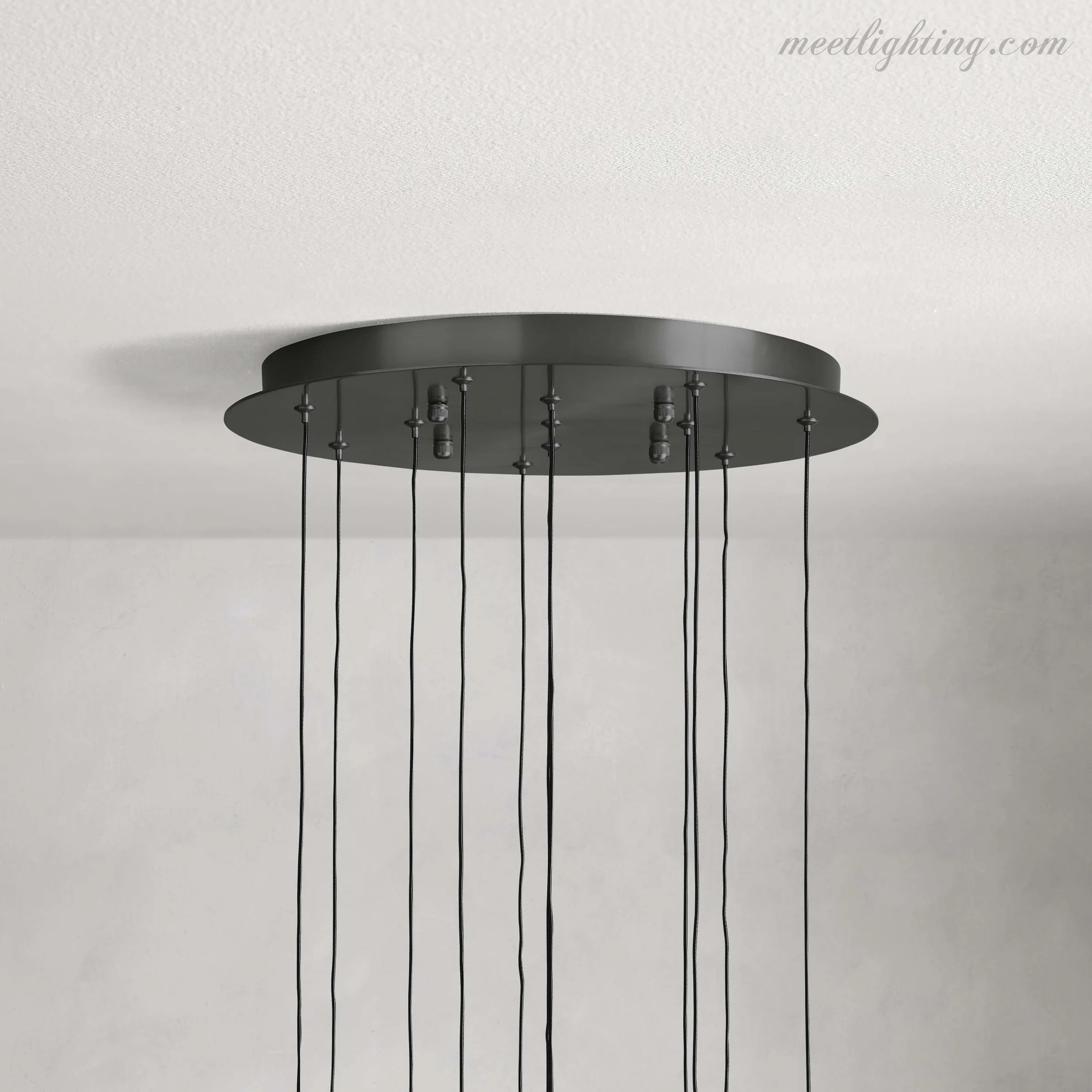 Soltaire Round Crystal Chandelier For Living Room Bathroom-MEET LIGHTING