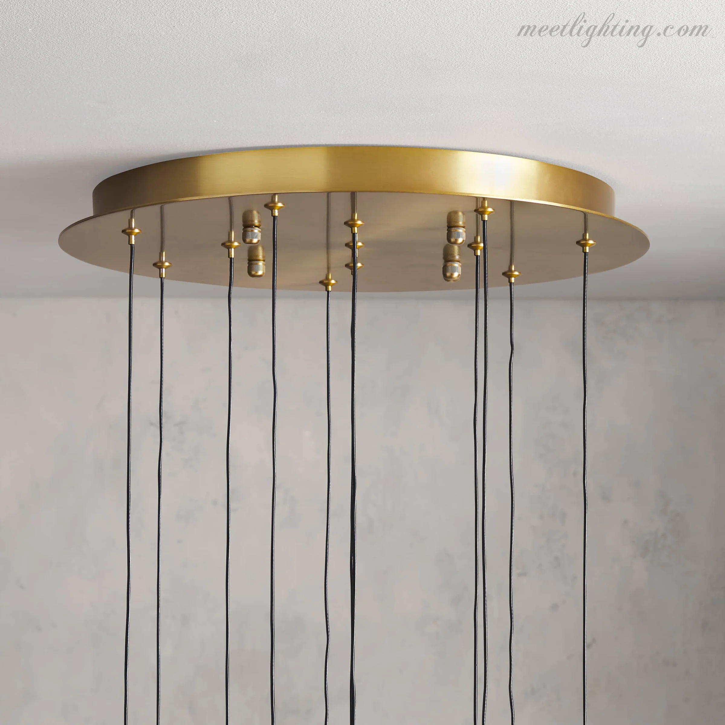 Soltaire Round Crystal Chandelier For Living Room Bathroom-MEET LIGHTING