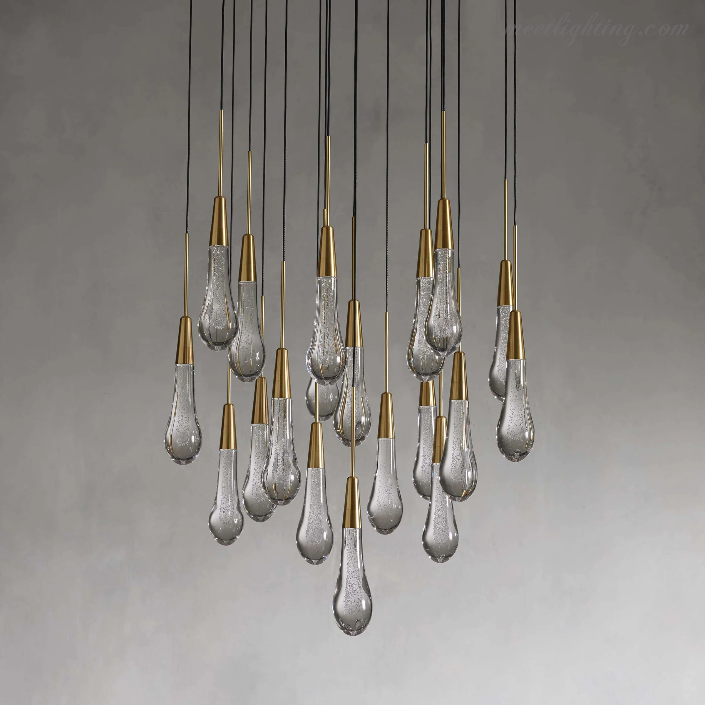 Soltaire Round Crystal Chandelier For Living Room Bathroom-MEET LIGHTING