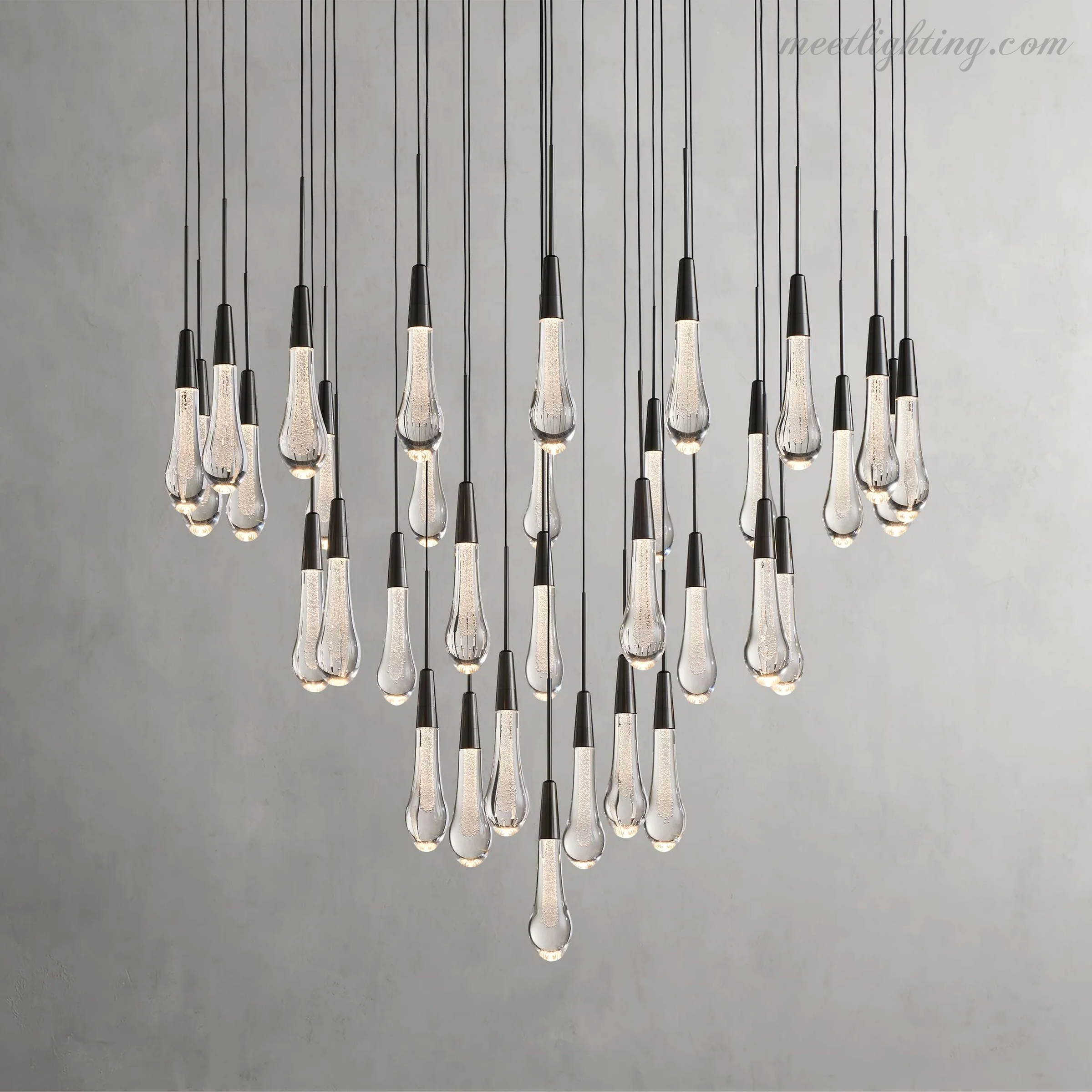 Soltaire Round Crystal Chandelier For Living Room Bathroom-MEET LIGHTING