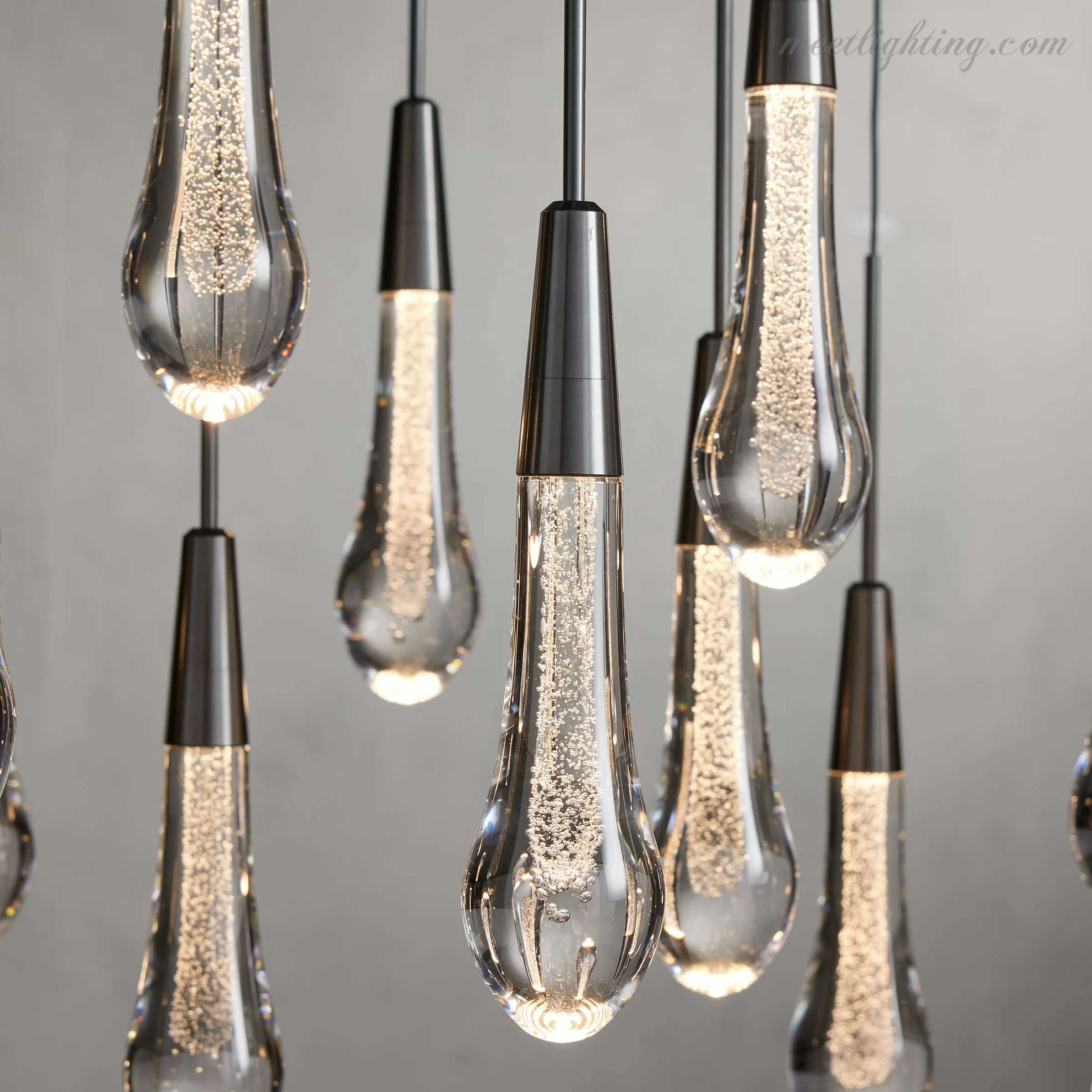 Soltaire Round Crystal Chandelier For Living Room Bathroom-MEET LIGHTING