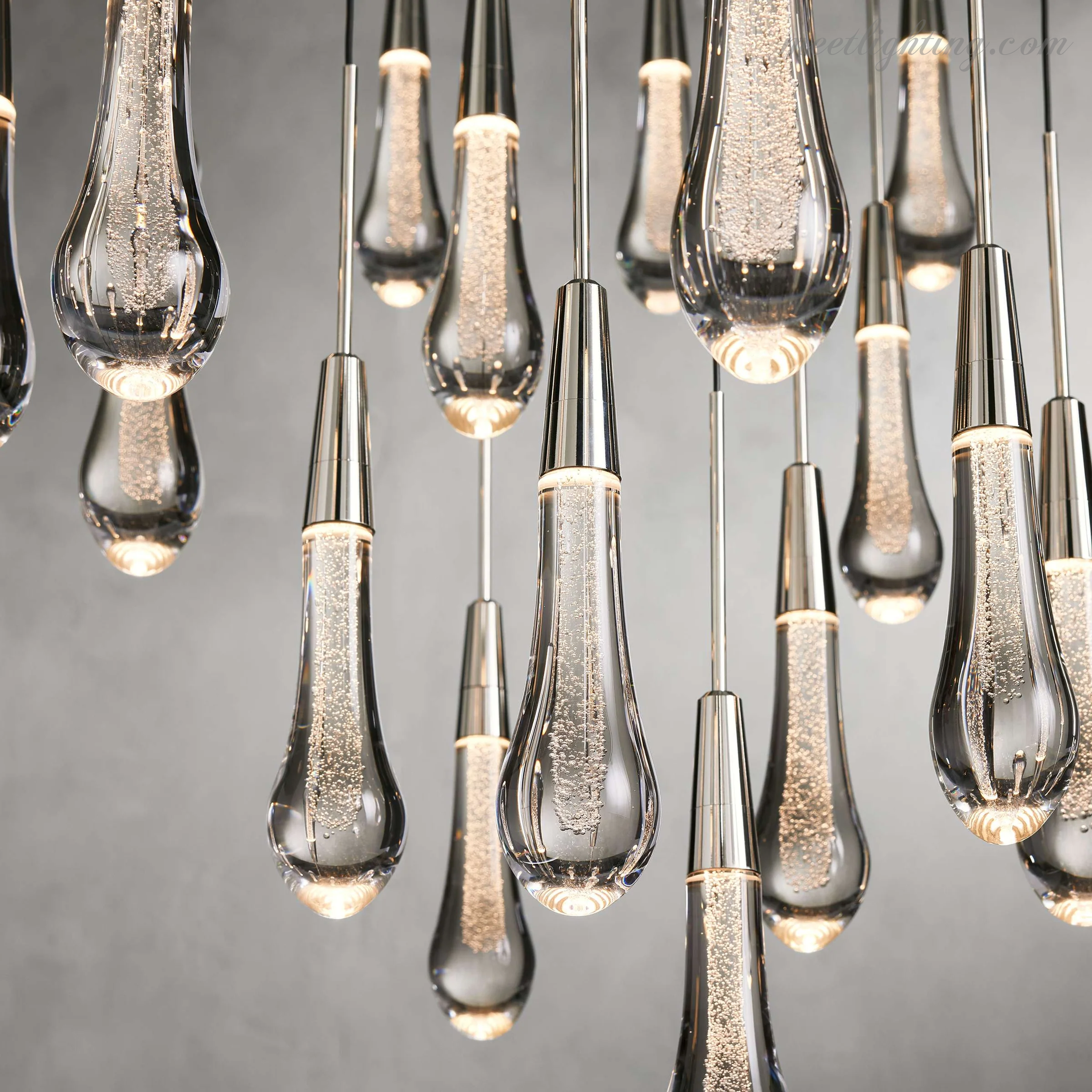 Soltaire Round Crystal Chandelier For Living Room Bathroom-MEET LIGHTING