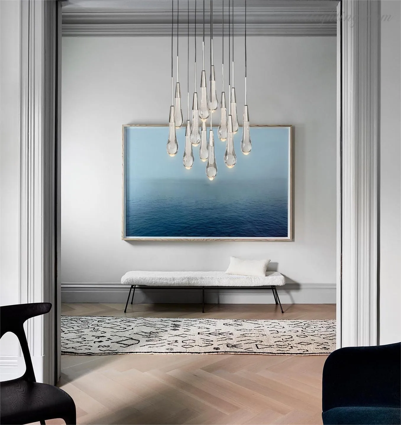 Soltaire Round Crystal Chandelier For Living Room Bathroom-MEET LIGHTING