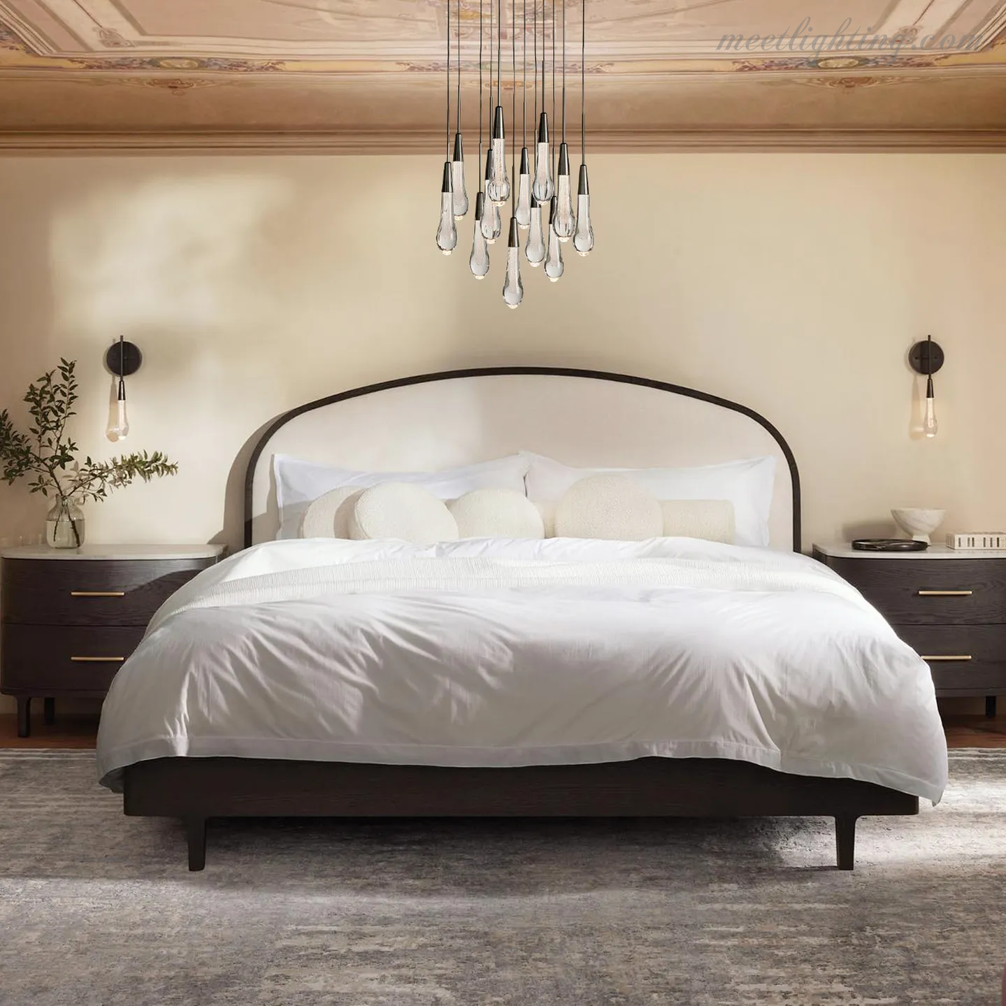 Soltaire Round Crystal Chandelier For Living Room Bathroom-MEET LIGHTING