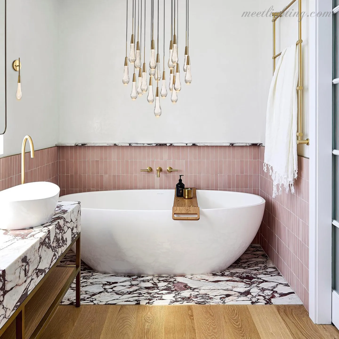 Soltaire Round Crystal Chandelier For Living Room Bathroom-MEET LIGHTING