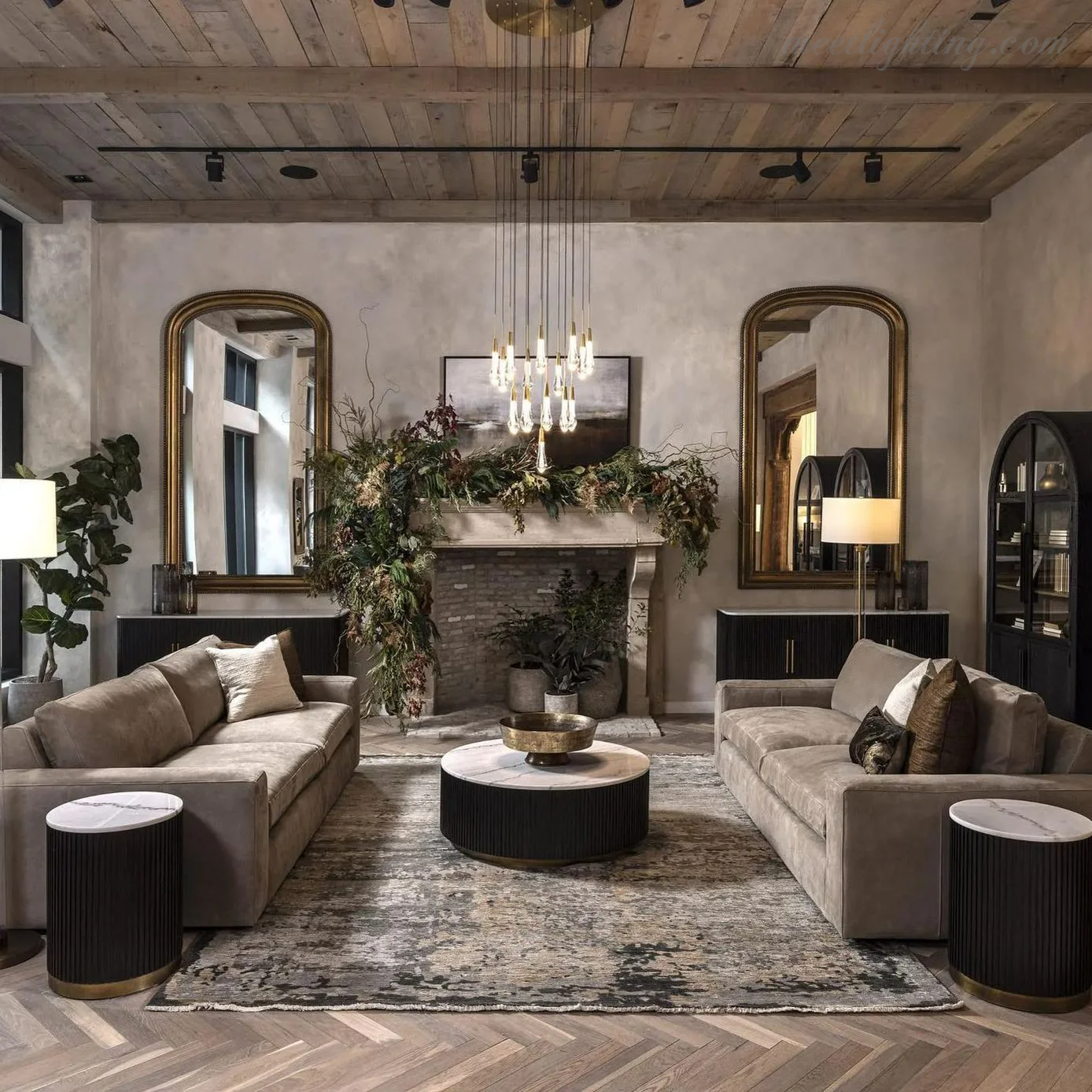 Soltaire Round Crystal Chandelier For Living Room Bathroom-MEET LIGHTING