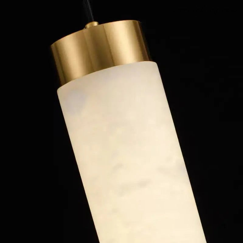 Spain Alabaster Brass Tube Linear Pendant-Meet Lighting
