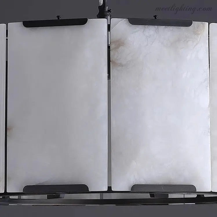 Spain Alabaster Round Modern Chandeliers Lighting-MEET LIGHTING