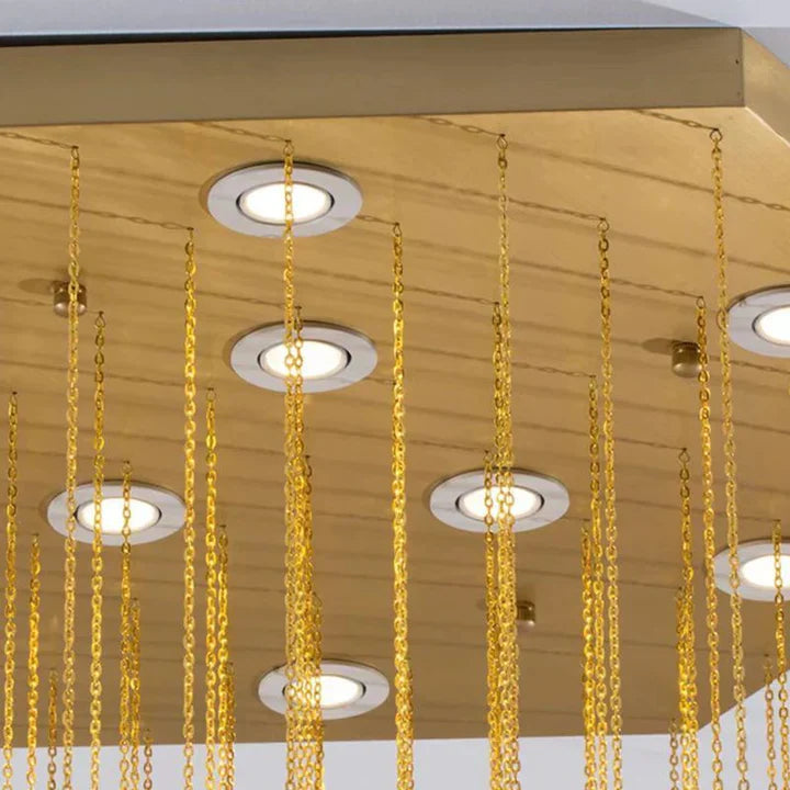 Talen Alabaster Multi-layer Irregular Square Chandelier