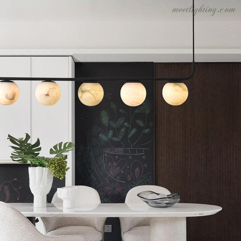 Theseus Alabaster Anne Island Chandelier 5 Lights-MEET LIGHTING