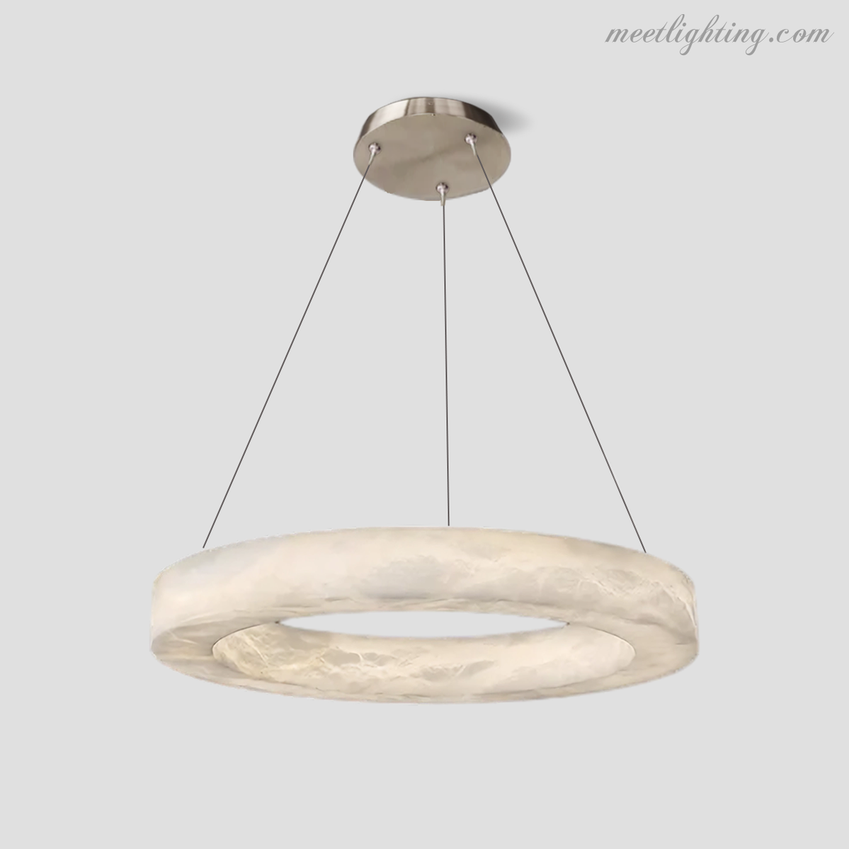 Theseus Alabaster Round Chandelier-MEET LIGHTING