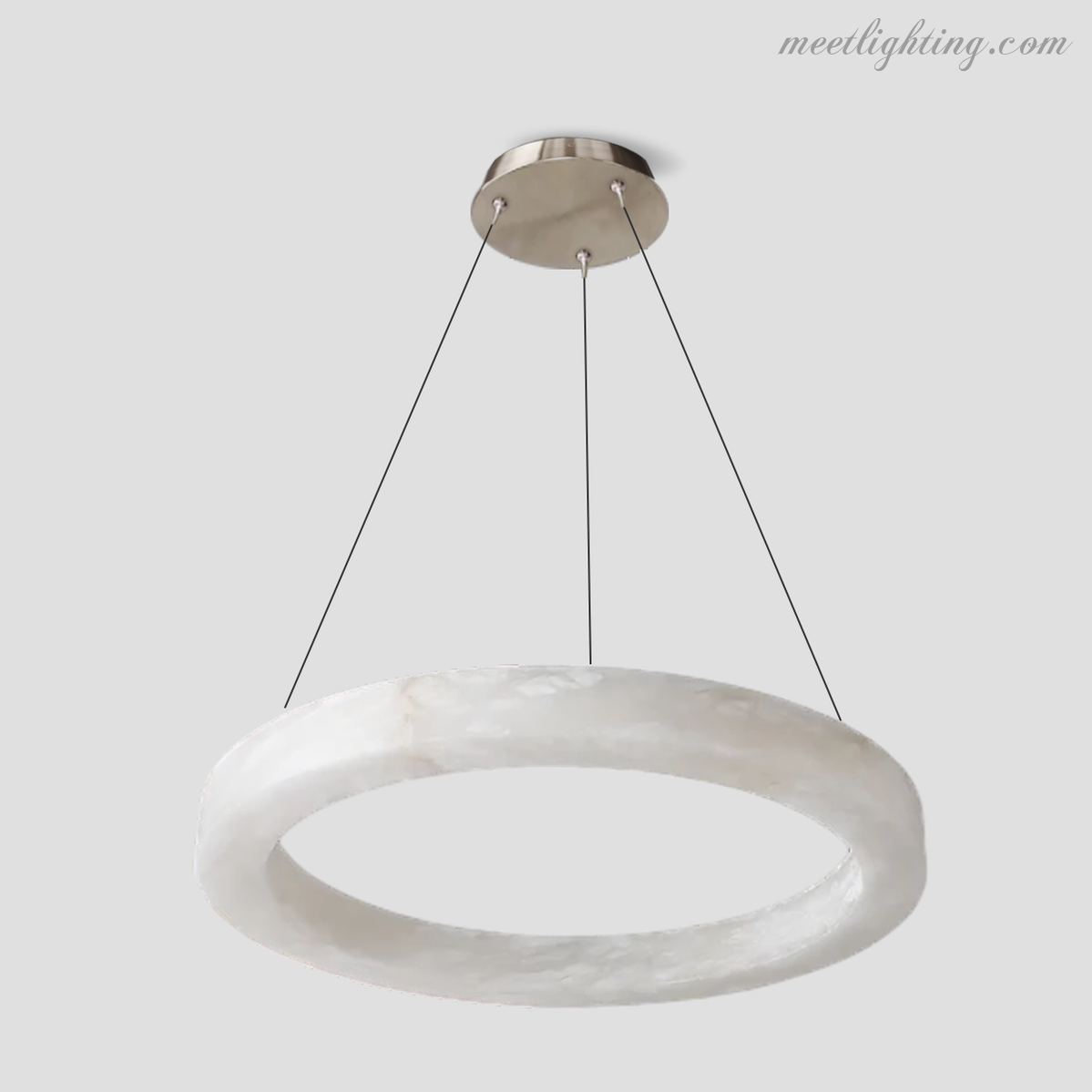 Theseus Alabaster Round Chandelier-MEET LIGHTING