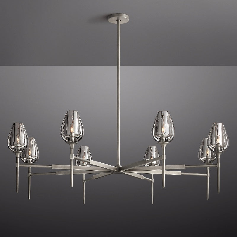 Tulip Round Living Room Chandelier 54"-MEET LIGHTING