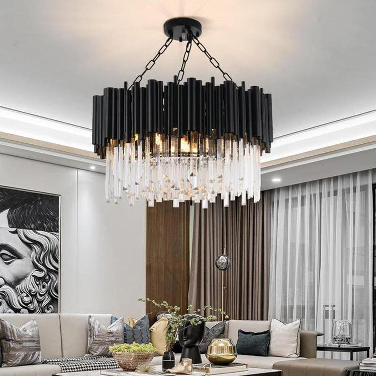 Viol Crystal Round Chandelier-MEET LIGHTING