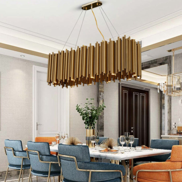 Viol Rectangle Chandelier for Dining Room-MEET LIGHTING