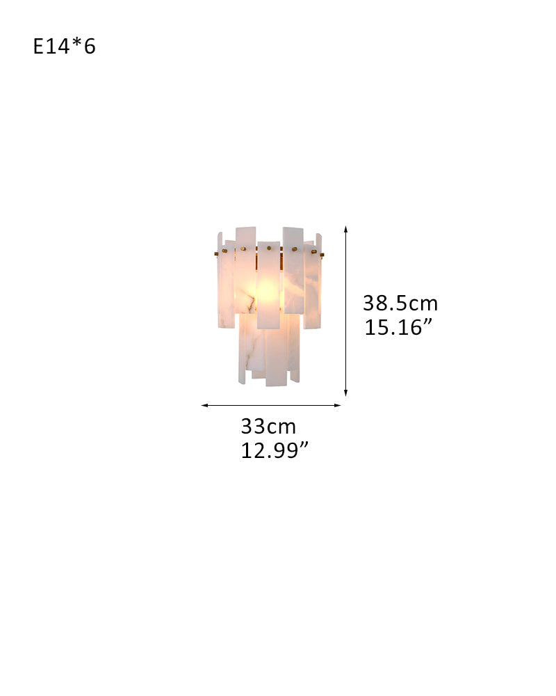 3/5/7-light Tired Alabaster marble Cluster Chandelier 13" with adjustable chain