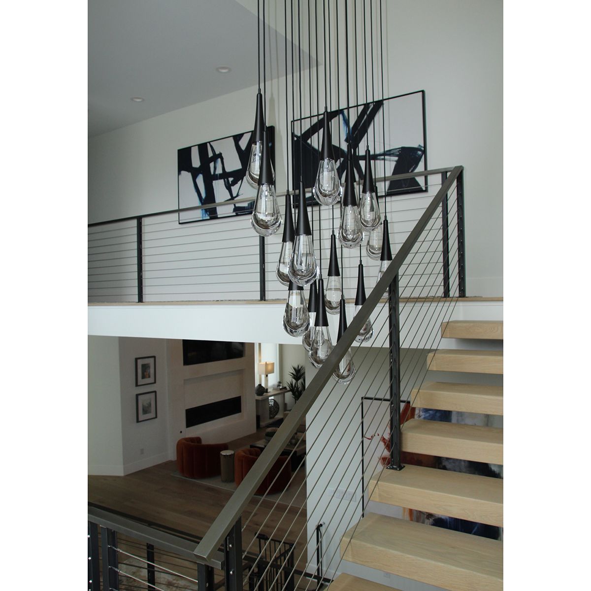 Water Drop Round LED Chandelier-MEET LIGHTING