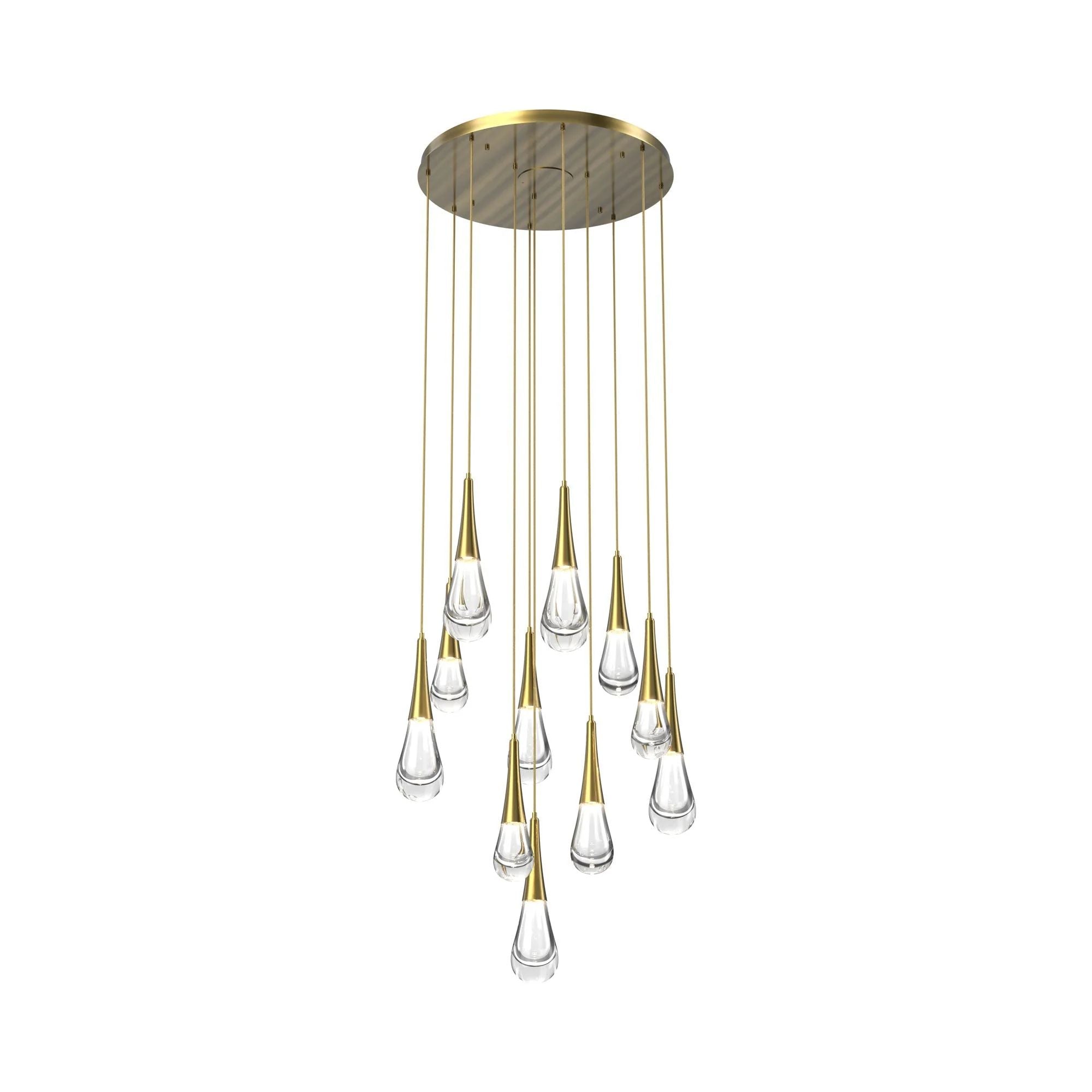 Water Drop Round LED Chandelier-MEET LIGHTING