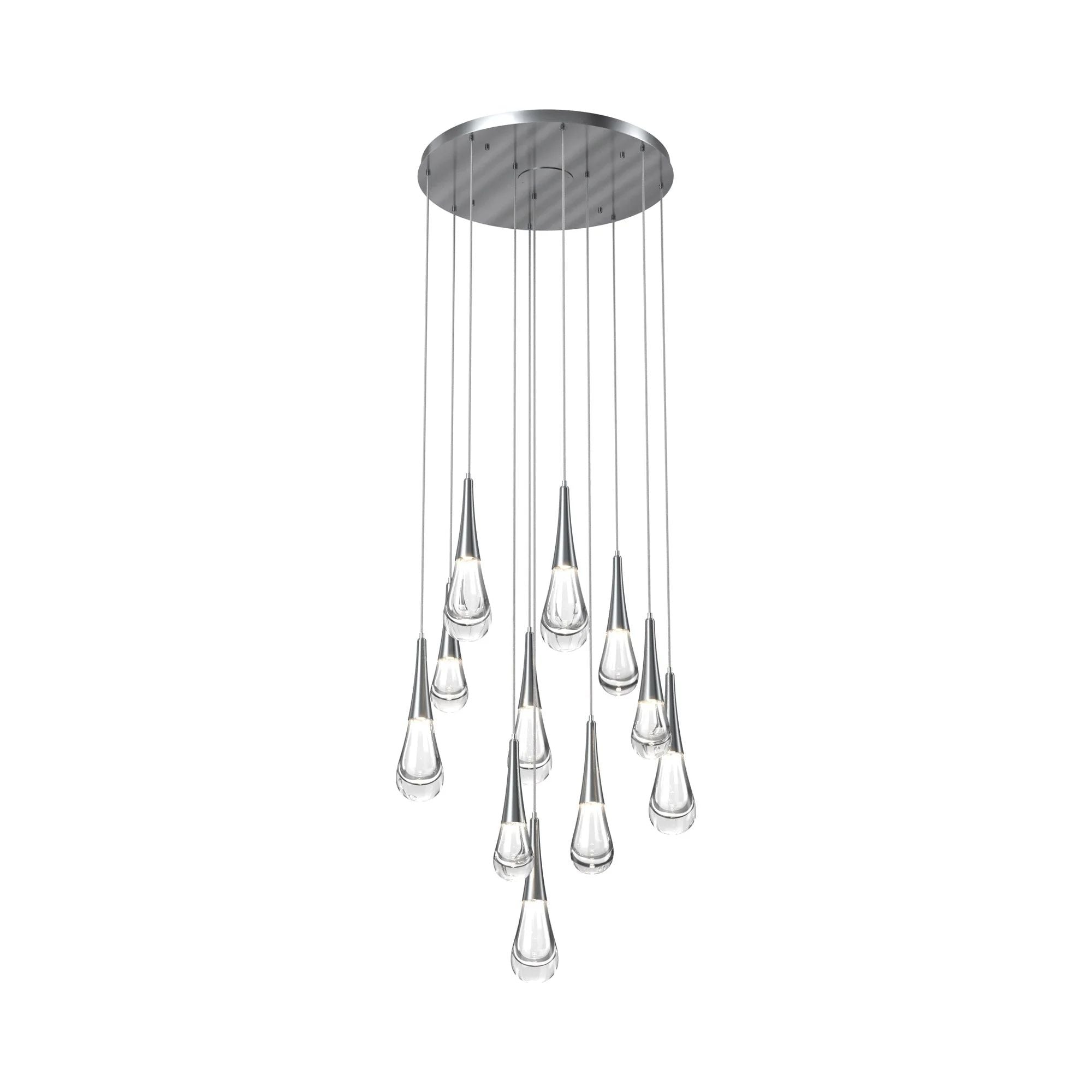 Water Drop Round LED Chandelier-MEET LIGHTING