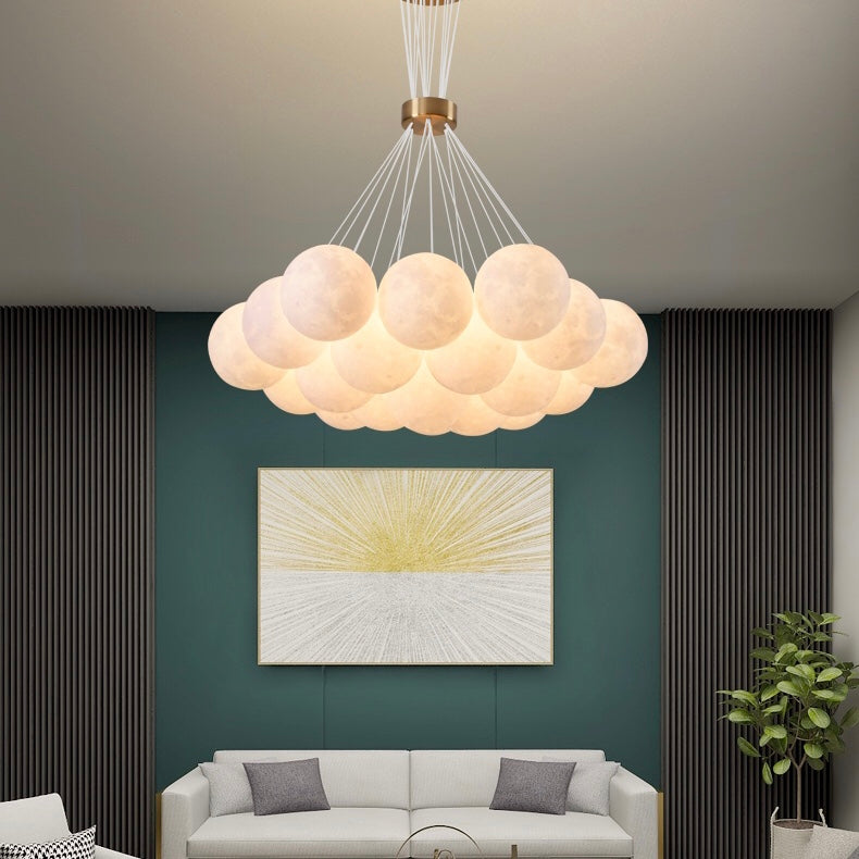 Bubble Moon Chandelier Bedroom Ceiling Light Modern Nordic Lamp-MEET LIGHTING