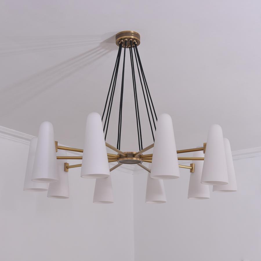 White Porcelain Round Chandelier 10-Lights-MEET LIGHTING
